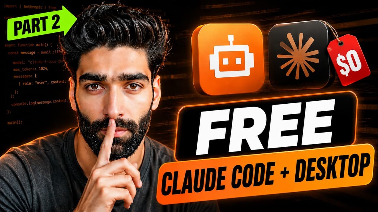 FREE Claude Code + Claude Desktop Setup With Official Anthropic Models (2026 Guide)